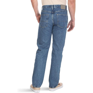 Jean en denim noir délavé style régulier pour hommes - Product Image 2