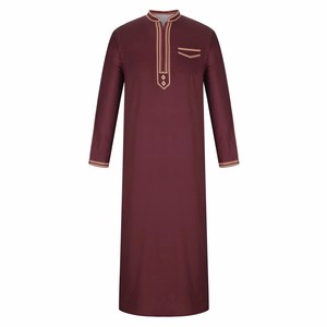 Nuevos hombres de alta calidad de moda Daffah Thobe Precio al por mayor Estilo árabe Thobe Jubba para hombres Transpirable - Product Image 1