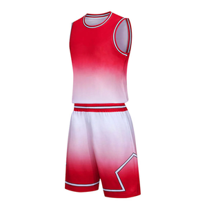 Ensemble de maillots de basket-ball en polyester respirant pour hommes d'été personnalisés uniforme imprimé et logo vêtements de sport personnalisés - Product Image 1