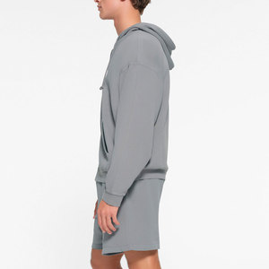 Ensemble de sweat-shirts et shorts pour homme, coupe classique, léger, hiver, à capuche, uni, décontracté, confortable, respirant - Product Image 4
