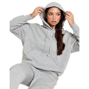 Cómodo Conjunto de sudadera de manga larga para mujer de gran tamaño con capucha y pantalones de chándal de ajuste relajado de moda para un aspecto deportivo de estilo callejero - Product Image 3