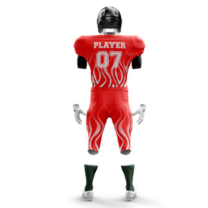 Uniformes de fútbol americano personalizados para adultos Unisex de talla grande transpirable 100% poliéster de secado rápido conjuntos de bajo precio entrega rápida - Product Image 2