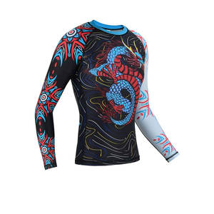 เสื้อกีฬาแบบรัดกล้ามเนื้อสำหรับผู้ชายเสื้อแรชการ์ดแบบเรียบสำหรับเด็กผู้ชายและผู้ใหญ่ - Product Image 1