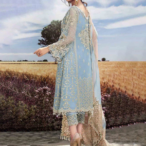 2024 gros nouveaux modèles femmes robes vêtements de mariage 3 pièces non cousues Salwar Kameez costumes de fantaisie - Product Image 5