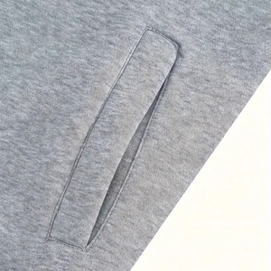 ชุดวอร์มผู้ชายแบบมีฮู้ดสำหรับฤดูหนาว  ผ้าระบายอากาศได้ดี น้ำหนักเบา  ไซส์ใหญ่ เอวยางยืด แขนสั้น ทรงปกติ - Product Image 6