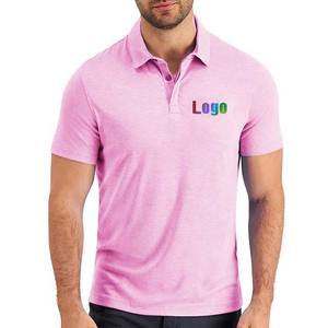 Ropa de hombre bordada con impresión de logotipo personalizado, polos de manga corta, ropa de calle de verano, polos de algodón de talla grande para hombre, OEM - Product Image 5