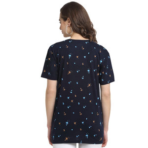 Camiseta de manga corta con cuello redondo de talla grande con estampado de gráficos en color gris personalizado para mujer DE CALIDAD DE EXPORTACIÓN DE Bangladesh - Product Image 6