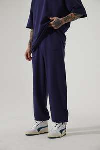 Chándal de lavado ácido Premium básico personalizado para hombre de algodón pesado de gran tamaño personalizado servicio OEM oferta al por mayor tendencia 2024 calidad - Product Image 5