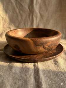 Bol en bois avec cuillère, imprimé émail, fait à la main, écologique, luxe, cuisine et vaisselle - Product Image 4