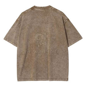 T-shirt décontracté streetwear délavé à l'acide pour homme, en coton doux, coupe décontractée, style tendance, tissu confortable pour le quotidien - Product Image 2