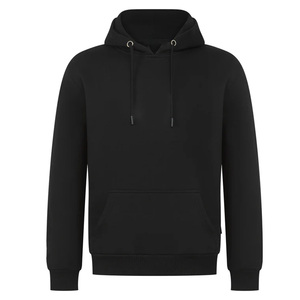 Basic <b>Plain</b> Men's Custom Logo Solid Color Embossed <b>Hoodie</b> Crocheted Embroidered Oversized High Quality Wholesale - Product Image 1