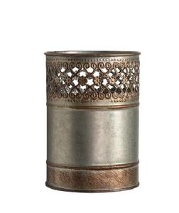 Design classique galvanisé maison photophore forme ronde fantaisie Antique haute vente en gros galvanisé photophore - Product Image 1