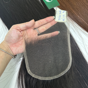 Vague d'eau transparente de fermeture d'oreille à oreille de cheveux vierges HD 13x4 avec des faisceaux de cheveux humains de cheveux humains Vietnam - Product Image 2