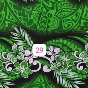 ผ้าทอคอตตอนดิจิทัลดีไซน์แบบโพลีนีเชี่ยนที่สวยงามกว้าง44นิ้วพร้อมส่งทันที - Product Image 3