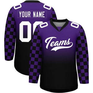 Uniformes de l'équipe professionnelle sur mesure de haute qualité évacuant l'humidité Fournisseur en gros durable Maillots de hockey sur glace sublimés - Product Image 4