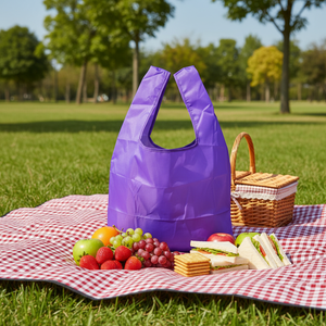 Folding Polyester Fiber Shopping <b>Bag</b> with Customizable Pattern & Size for Shops Supermarkets & Package Use Made in Vietnam - Product Image 1