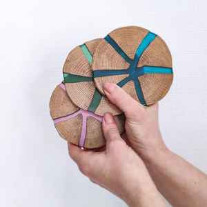 Contemporary Wooden Resin Bohemian Style Handcrafted Eco-Friendly Customized Design High Quality <b>Drink</b> <b>Coaster</b> <b>for</b> Table - Product Image 2