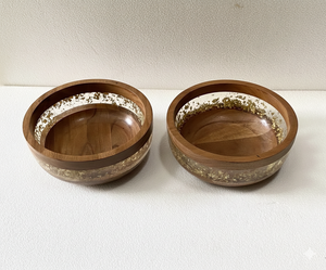 Juego de Vajilla de Madera de Acacia y Resina Ecológica de Lujo, Fruteros de Diseño para el Hogar, Fiestas y Restaurantes - Product Image 3