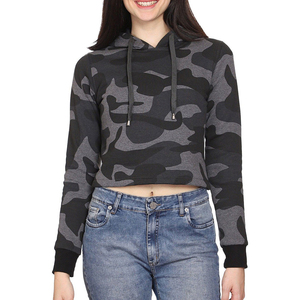 Sudadera Corta de Moda con Capucha y Manga Larga para Mujer, con Logotipo Personalizado Estampado en la Parte Delantera, Ropa Urbana en Oferta - Product Image 1