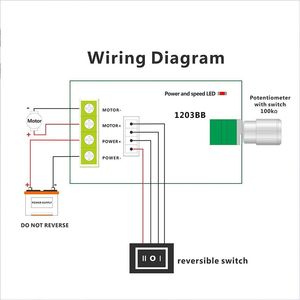 ตัวควบคุมมอเตอร์ BLDC PWM 6-24V 3A สำหรับการเดินหน้าถอยหลังในยานยนต์ไฟฟ้า - Product Image 5