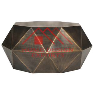 Stainless steel Metal Center Table Furniture For Modern Home Decorative Metal furniture Center Coffee Table With Glass Top - Product Image 6