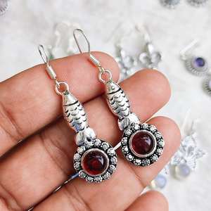 Pendientes de gota de plata esterlina 925 sólida, ajuste de bisel de piedras preciosas múltiples naturales, diseño de Bahamas, venta al por mayor, lote de fabricantes a granel - Product Image 3