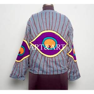 Handmade Vintage Boho Winter Cotton <b>Velvet</b> <b>Jacket</b> Floral Suzani Embroidery Printed Ethnic Chic Outerwear for <b>Women</b> Party Wear - Product Image 5