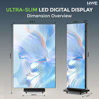 Écran d'affichage numérique LED pliable en trois parties MWE, stock USA, inventaire local disponible, P1.86, lecture publicitaire mobile pratique
