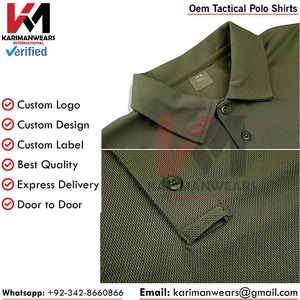 Polo à séchage rapide pour homme - T-shirt tactique à manches courtes en jersey piqué pour les sports actifs et décontractés, respirant - Product Image 2