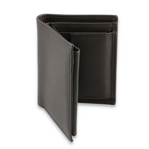 Cartera Bifold de Cuero Genuino Delgada de Alta Calidad OEM para Hombre, con Logotipo Personalizado, Bloqueo RFID, Duradera, Multifuncional, de Gran Capacidad y Corta - Product Image 4