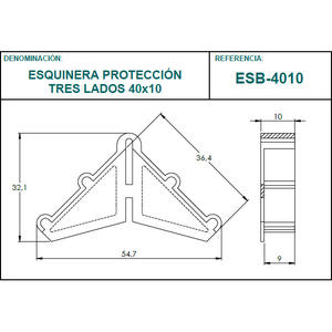 ESB-4010 3-Sided 40x10 mm <b>Protective</b> Corner Recyclable Edge Protector Made of PP <b>Material</b> <b>Cushioning</b> <b>Material</b> - Product Image 4
