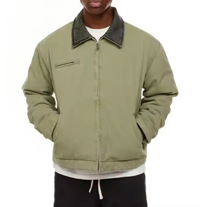 Veste d'université personnalisable pour hommes en toile de coton 100% Vestes pour hommes de service 2025 OEM - Product Image 5