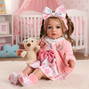 Babeside gerçekçi yeniden doğmuş bebekler Celina 20 ''el işi yürümeye başlayan kız vinil kafa ve Snuggly bez vücut yumuşak oyuncak modeli oyuncak - Product Image 1