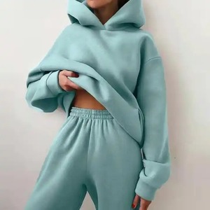 Ensembles de survêtements personnalisés Ensemble de pantalons de survêtement et de sweat à capuche pour femmes Ensemble de deux pièces de vêtements pour femmes MS-JG-1149 - Product Image 3