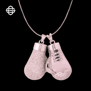 Personalizado HIP HOP Moissanite Iced Out guantes de boxeo colgante collar para hombres Bling cadena cubana rapero joyería - Product Image 3