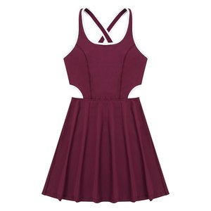 ชุดเทนนิสของผู้หญิงกับกางเกงขาสั้นชุดเล่นกีฬาแบดมินตันคอวีอัดพลีทชุดออกกำลังกายกลางแจ้งเล่นกีฬาชุดออกกำลังกายแขนกุด2024 - Product Image 2