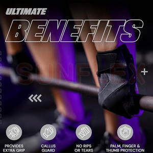 Gants en cuir à demi-doigts antidérapants professionnels pour accessoire de gymnastique Offre Spéciale d'haltérophilie - Product Image 4