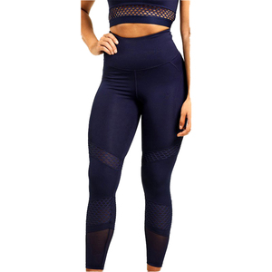 Venta al por mayor de pantalones de Yoga de cintura alta con logotipo personalizado Control de barriga Gimnasio Entrenamiento Leggings para yoga Leggings Mujeres de alta calidad - Product Image 3