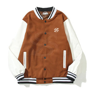 Chaqueta de Invierno Estilo Letterman para Hombre, con Diseño de Mangas Largas y Corte Holgado, Ideal para un Estilo Moderno - Product Image 1