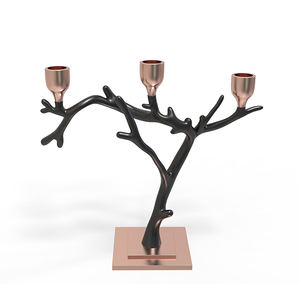 Portavelas de Pilar, pieza central de mesa, centro de mesa decorativo, portavelas de árbol para mesa de comedor - Product Image 1