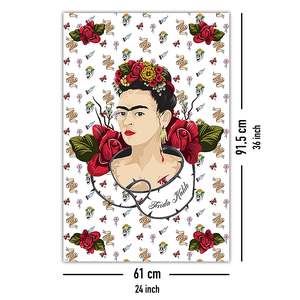 Red and White Frida Kahlo <b>Poster</b> Premium Paper Wall Art - Product Image 5