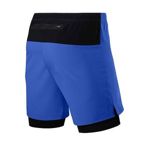 Pantalones cortos de fitness personalizados para hombre de estilo Otoño, ropa para correr de gimnasio con cintura elástica seca con tela de lona sólida de estilo Hip Hop - Product Image 2