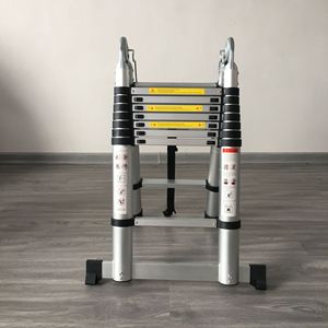 <span class=keywords><strong>Escalera</strong></span> Telescópica <span class=keywords><strong>Plegable</strong></span> <span class=keywords><strong>de</strong></span> <span class=keywords><strong>Aluminio</strong></span> Reforzado <span class=keywords><strong>de</strong></span> Doble Cara en Zigzag, Capacidad <span class=keywords><strong>de</strong></span> Carga <span class=keywords><strong>de</strong></span> 150 kg, Multifuncional Industrial - Product Image 4