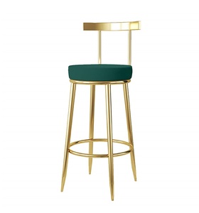 Hot Selling Luxury Gold Metal Chair Modern Eco-Friendly Durable Comfort Bar <b>Stool</b> for Commercial Use in Hotels & Restaurants - Product Image 3