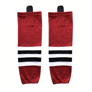 ถุงเท้าฮอกกี้น้ำแข็งคุณภาพดีที่สุด เป็นมิตรกับสิ่งแวดล้อม ระบายอากาศได้ดี แห้งเร็ว ผลิตโดยโรงงาน OEM ODM รับผลิตชุดทีมตามสั่งสำหรับผู้เล่นผู้ใหญ่ - Product Image 3