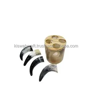 Cuerno Vikingo Medieval para Beber con Grabado de Thor, Diseño Natural de Tendencia, Cuerno de Buey/Búfalo de Primera Calidad con Tira de Cuero - Product Image 4