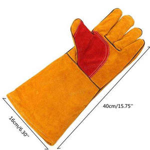 Gants de sécurité en cuir, double paume en cuir de vache, gants de travail industriels, gants de protection pour mécaniciens, gants de soudage à vendre - Product Image 2