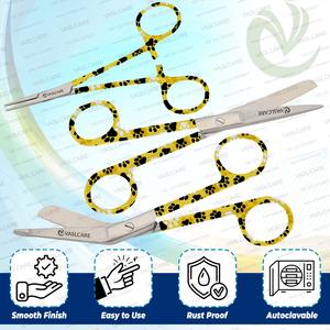 Vaslcare-Ciseaux d'allaitement manuels avec poignée imprimée de pattes de chat mignonnes, pince pour instruments chirurgicaux, qualité supérieure - Product Image 5