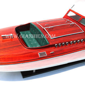 Gia Nhien Fabricant Approuvé Conception Personnalisée Basse quantité minimale de commande EN BOIS Ditchburn Viking-BLANCHE PERLE PEINTE-BATEAU DE VITESSE EN BOIS - Product Image 1