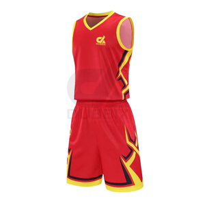 Uniformes de basket-ball 3D de qualité supérieure, couleur personnalisée, 100% polyester, antibactérien, séchage rapide, sans manches, services OEM - Product Image 5